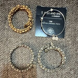 Alex and Ani Gold and Silver Bracelet Collection